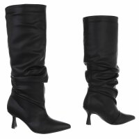Damen High-Heel Stiefel - blackpu
