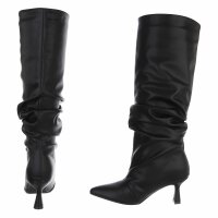 Damen High-Heel Stiefel - blackpu