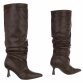 Damen High-Heel Stiefel - brownpu