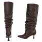 Damen High-Heel Stiefel - brownpu