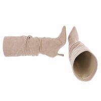 Damen High-Heel Stiefel - beigesuede