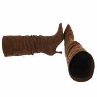 Damen High-Heel Stiefel - lbrownsuede