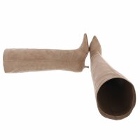 Damen Overknee-Stiefel - khakisuede