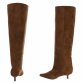 Damen Overknee-Stiefel - lbrownsuede