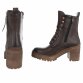 Damen High-Heel Stiefeletten - brownpu
