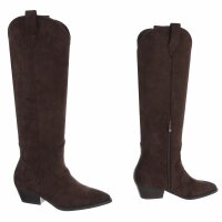 Damen High-Heel Stiefel - brown