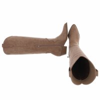 Damen High-Heel Stiefel - khaki