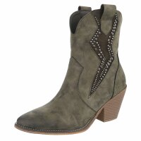 Damen Western- & Bikerboots - green