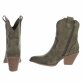 Damen Western- & Bikerboots - green