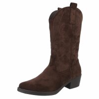Damen Western- & Bikerboots - brownsuede
