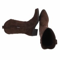 Damen Western- & Bikerboots - brownsuede