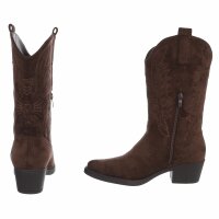 Damen Western- & Bikerboots - brownsuede