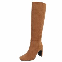 Damen High-Heel Stiefel - camel