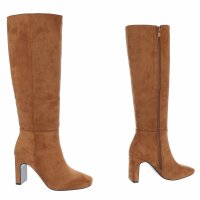 Damen High-Heel Stiefel - camel