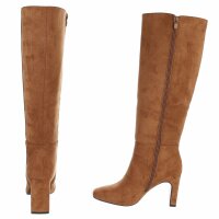 Damen High-Heel Stiefel - camel