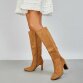 Damen High-Heel Stiefel - camel