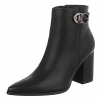 Damen High-Heel Stiefeletten - black