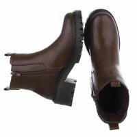 Damen Chelsea Boots - brownpu