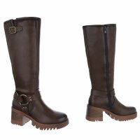 Damen High-Heel Stiefel - lbrownpu
