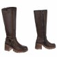 Damen High-Heel Stiefel - lbrownpu