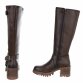 Damen High-Heel Stiefel - lbrownpu