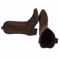 Damen Western- & Bikerboots - brownsuede