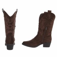 Damen Western- & Bikerboots - brownsuede