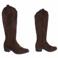 Damen Western- & Bikerboots - brownsuede
