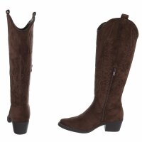 Damen Western- & Bikerboots - brownsuede